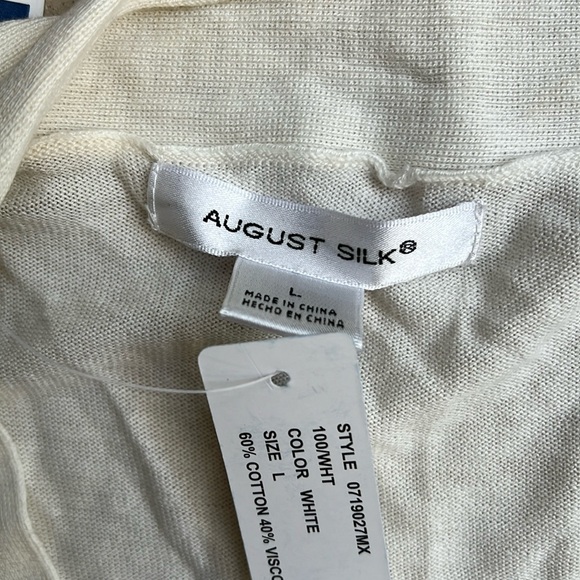 COPY - AUGUST SILK CREAM LONG CARDIGAN XL - Picture 2 of 5